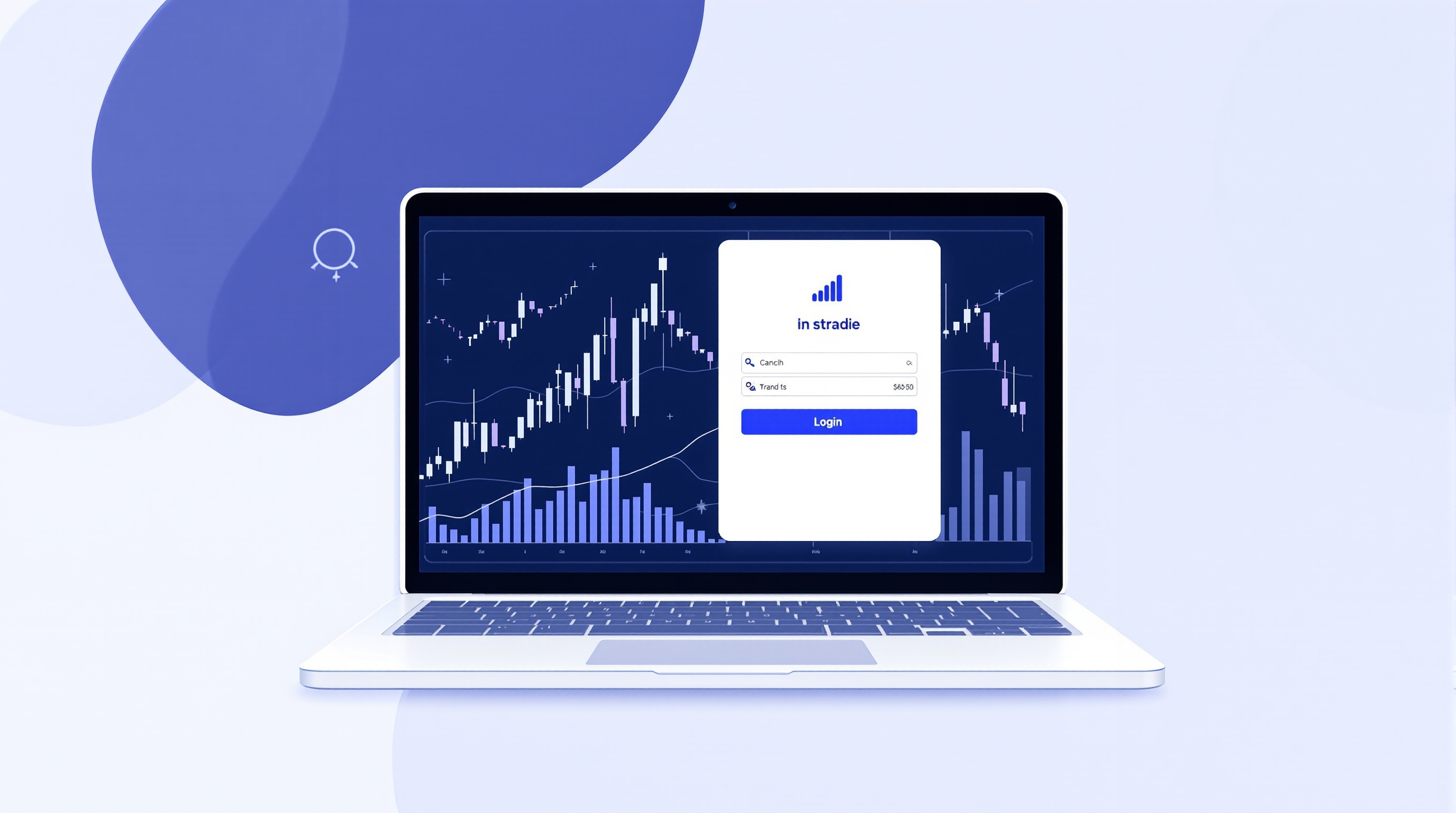 Trader connecting MetaTrader 4 platform to a broker server on a laptop screen