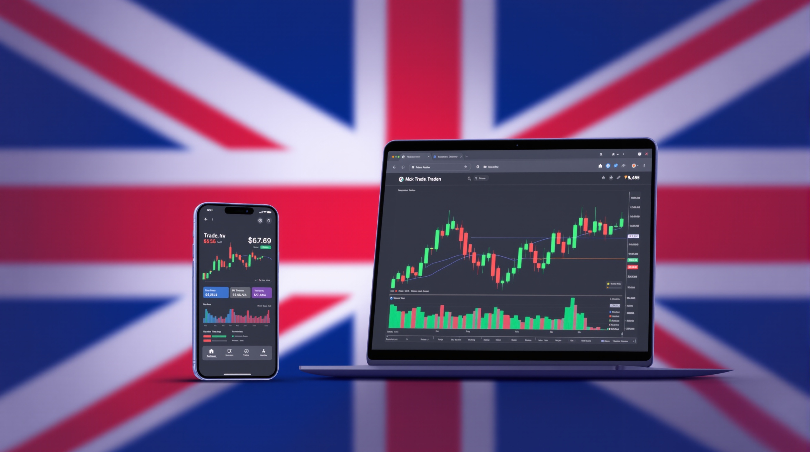 Trader setting up a demo MetaTrader 5 account on a laptop with charts visible