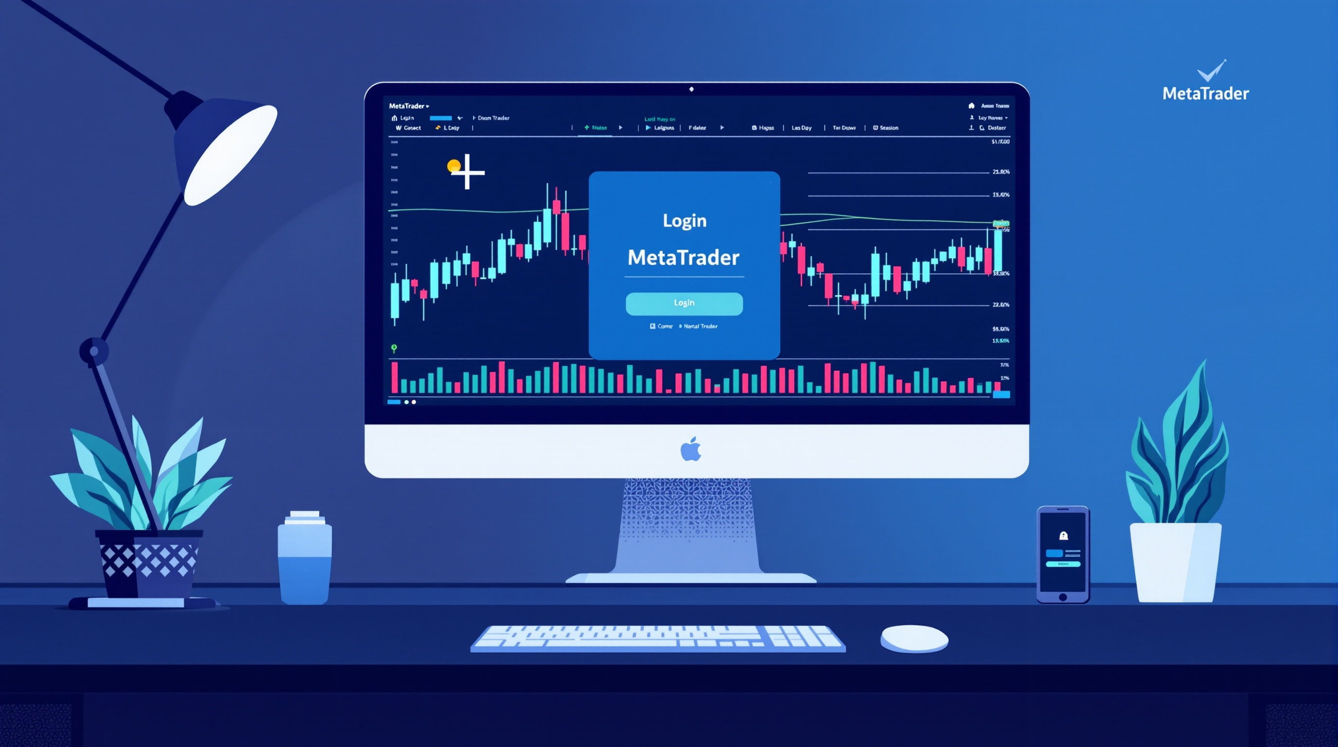 Trader connecting a Pepperstone Razor account to MetaTrader on a desktop screen