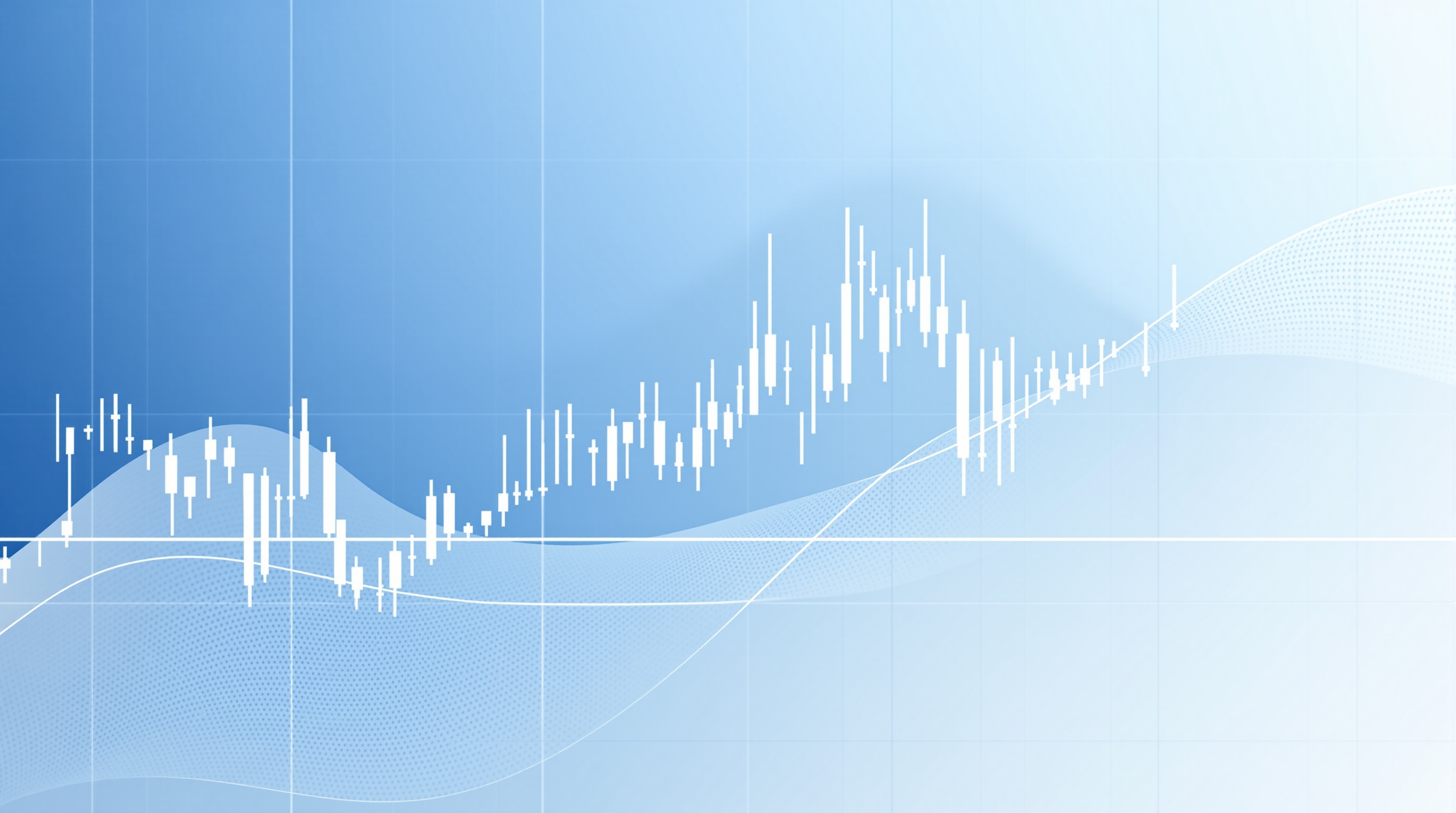 Line chart showing a forex trend with a moving average and trade entry markers